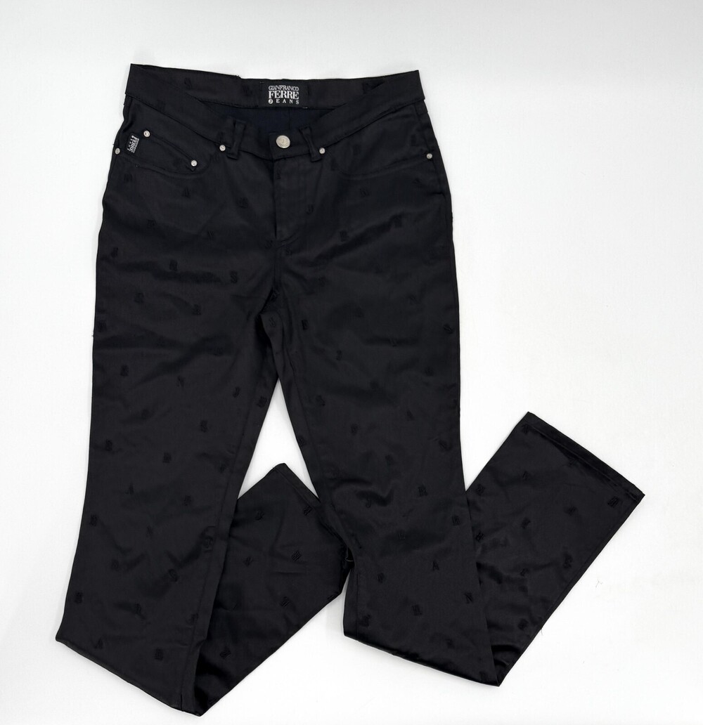Gianfranco Ferre Jeans Womens 28 Embroidered Slim Pants Made Italy Designer